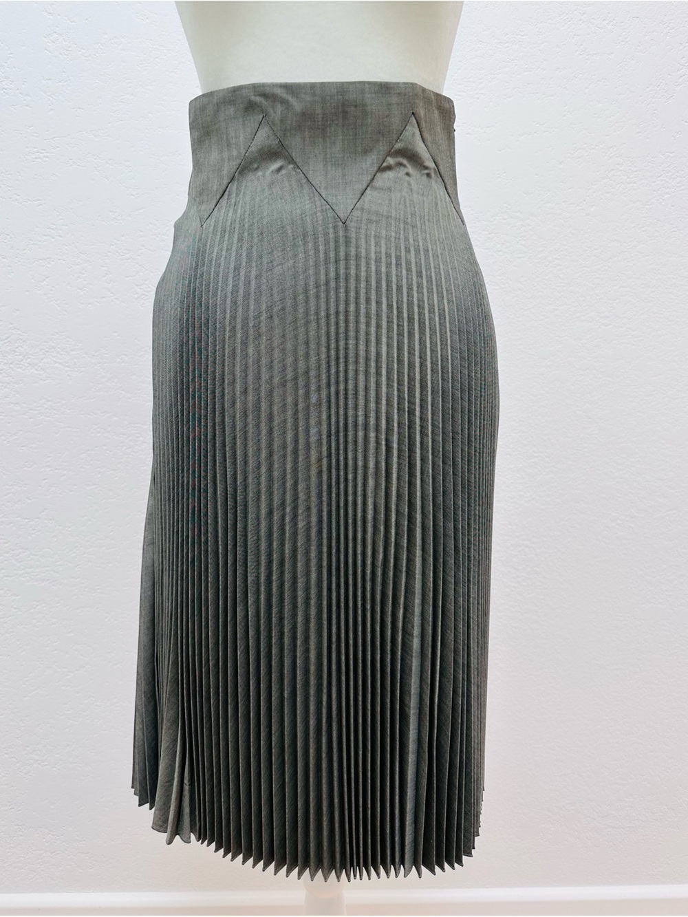 Alexander McQueen Gray Tailored Lined High Waisted Skirt